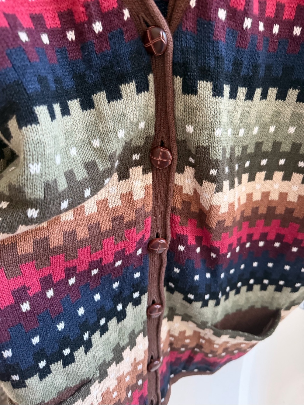 NorthStyle XL Ramie Cotton Southwestern Cardigan Boho Western Aztec Long - Picture 6 of 7
